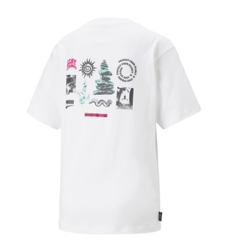 Puma Downtown Graphic Baggy T-shirt hvid