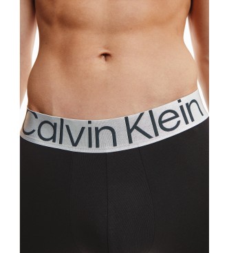 Calvin Klein 3er Pack lange Strumpfhosen - Steel Cotton schwarz