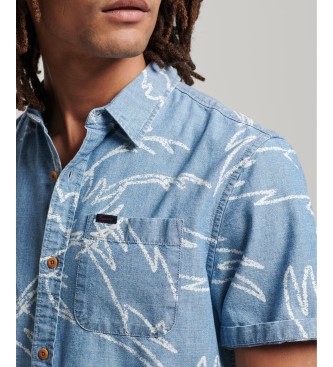 Superdry Vintage Logo Loom chemise ? manches courtes avec logo bleu