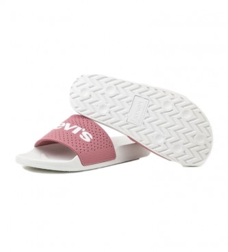 Levi's Flip Flops June Perf S Pink, Hvid