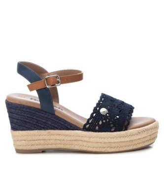 Refresh Navy casual sandals -Height 9cm wedge