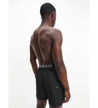 Calvin Klein Fato de banho curto de cintura dupla preto