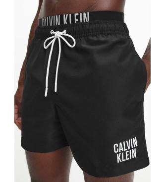 Calvin Klein Costume da bagno corto nero Intense Power con doppia cintura