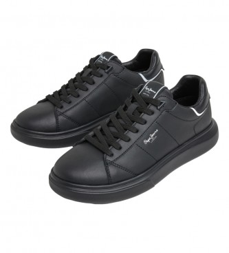 Pepe Jeans Eaton Basic Leather Sneakers preto
