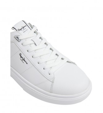 Pepe Jeans Zapatillas de Piel Eaton Basic blanco