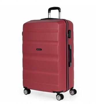 ITACA Velik trdi potovalni kovček na 4 kolesih Xl T71670 Coral -77X48X29Cm