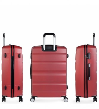 ITACA Grande valise de voyage  4 roulettes XL T71670 corail -77x48x29cm
