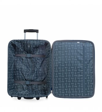 ITACA Mala de viagem de 2 rodas Cabine T71950 martima -55x39x18cm