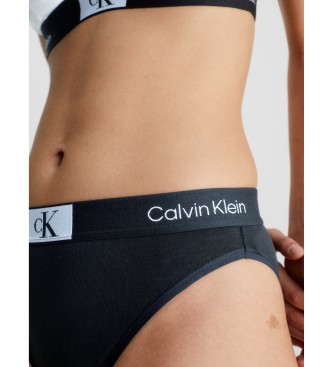 Calvin Klein Figi brazylijskie z wysoką talią Ck96 czarne