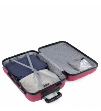 ITACA Grande valise de voyage XL rigide à 4 roues 771170 fraise -73x48x28cm