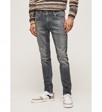 Pepe Jeans Szare jeansy Finsbury