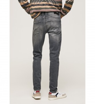 Pepe Jeans Szare jeansy Finsbury