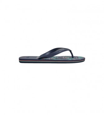 Hackett London Flip Flops Aquatic Details Navy