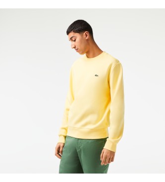 Lacoste Sweatshirt geborsteld katoen geel