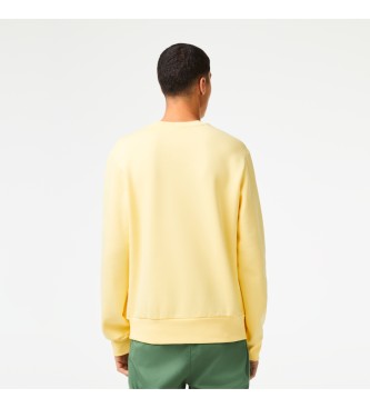 Lacoste Sweatshirt i brstet bomuld gul