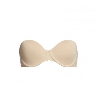 Calvin Klein Reggiseno senza spalline foderato leggero beige