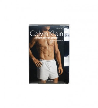 Calvin Klein Pack de 2 boxers Slim Fit gris, negro