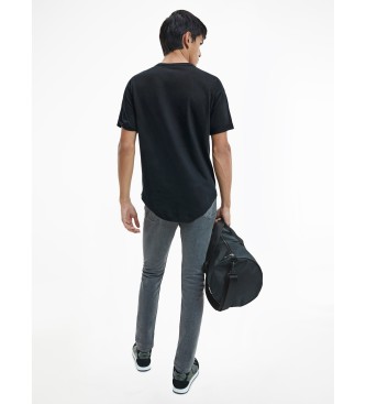 Calvin Klein Jeans Majica iz organskega bombaža Insignia črna