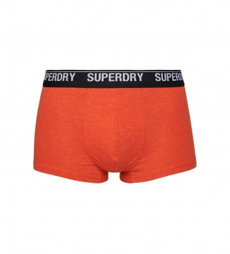 Superdry Pack of 3 organic cotton boxer briefs grey, orange, black