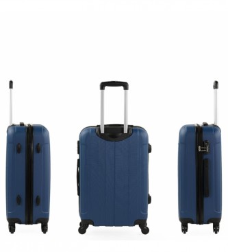 ITACA Rigid Travel Case Set 4 Wheels 55/64/73 cm blue
