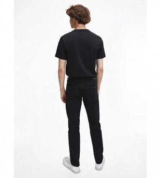 Calvin Klein T-shirt de algodo com o logtipo da frente preta