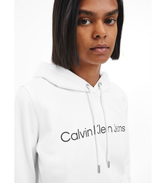 Calvin Klein Jeans Logotipo da camisola branca