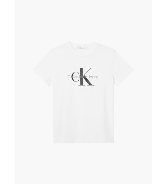Calvin Klein Jeans Plus Size Monogram T-shirt vit