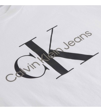 Calvin Klein Jeans T-shirt taglie forti con monogramma bianco