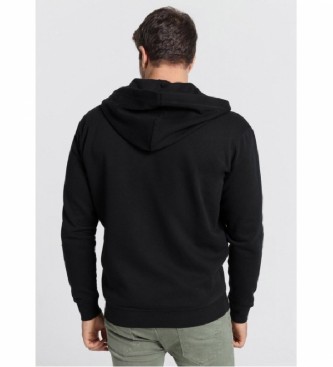 Six Valves Hooded Sweatshirt Kangaroo Pocket black