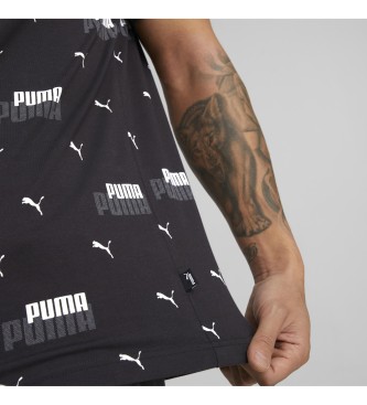 Puma T-shirt Ess+ Logo Power Aop zwart
