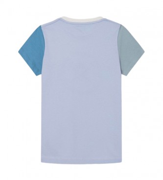 Hackett London T-shirt grande logtipo branco, azul