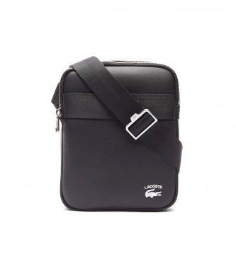 Lacoste Black Contrast Branded Crossover Bag for Men