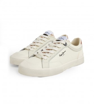 Pepe Jeans Kenton Vintage Leather Sneakers branco