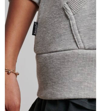 Superdry Sweatshirt med htte og grt prget grafisk logo