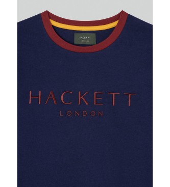 Hackett London T-shirt Heritage Classic granatowy