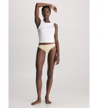 Calvin Klein Zestaw 5 niewidzialnych stringów brązowy, beżowy, nude