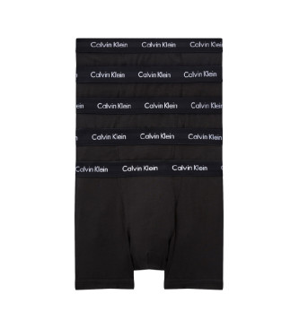 Calvin Klein Zestaw 5 bawełnianych elastycznych bokserek w kolorze czarnym