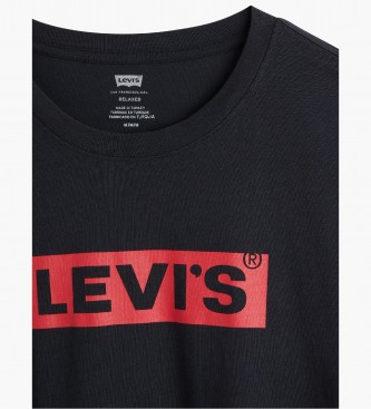 Levi's T-shirt de manga comprida de corte descontra?do com estampado preto