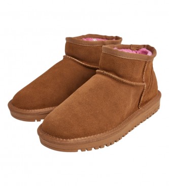 Pepe Jeans Diss Funny W brown leather ankle boots