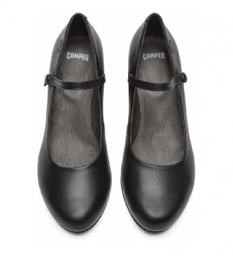 Camper Helena schwarzer Leder-Halbschuh -Hhe Absatz: 4,5cm