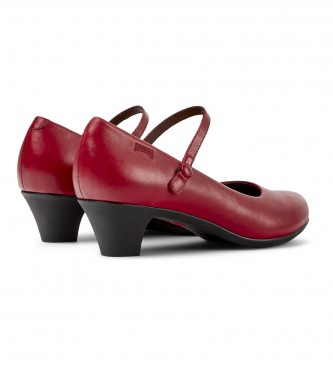 Camper Chaussures en cuir Helena basse rouge