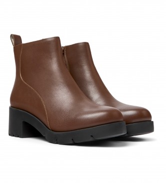 Camper Wanda Leather Ankle Boots brown