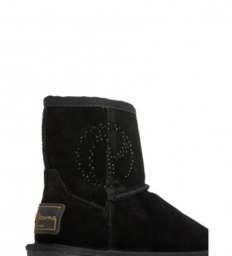 Pepe Jeans Diss Gloss G Leather Ankle Boots preto