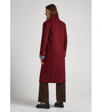 Pepe Jeans Maroon Madison Coat