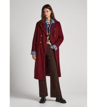 Pepe Jeans Maroon Madison Coat