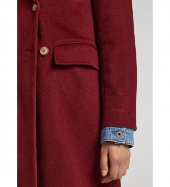 Pepe Jeans Maroon Madison Coat