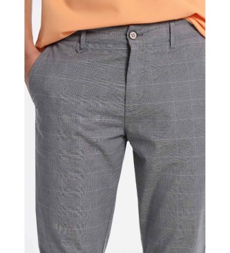 Bendorff Slim Fit Printed Plaid Chino Pants