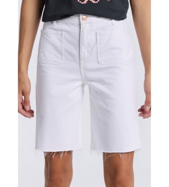 Lois Jeans Bermuda Jeans : White Tall Box