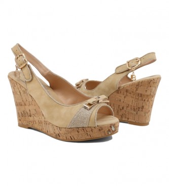 Laura Biagiotti Wedge sandals 6046 brown-height wedge: 10cm