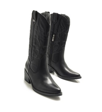 Mustang TANUBIS black boots -Heel height 6cm